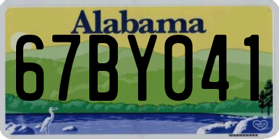 AL license plate 67BY041