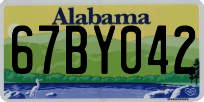 AL license plate 67BY042