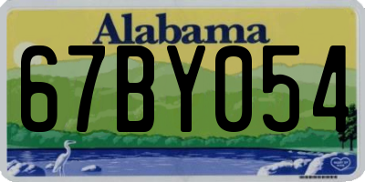 AL license plate 67BY054