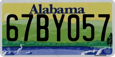 AL license plate 67BY057