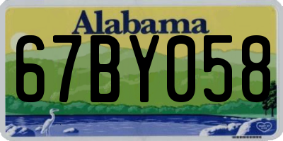 AL license plate 67BY058