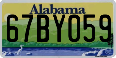 AL license plate 67BY059
