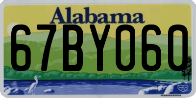 AL license plate 67BY060