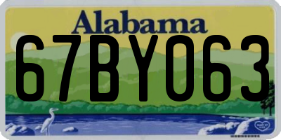 AL license plate 67BY063