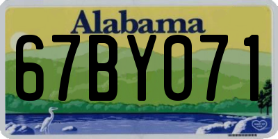 AL license plate 67BY071