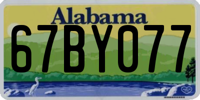 AL license plate 67BY077