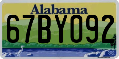 AL license plate 67BY092