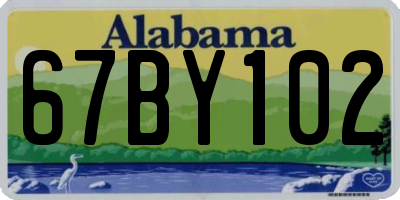 AL license plate 67BY102