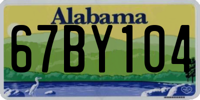 AL license plate 67BY104