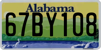 AL license plate 67BY108