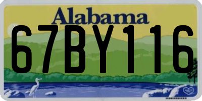 AL license plate 67BY116