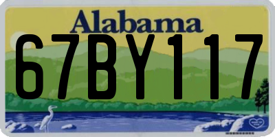 AL license plate 67BY117