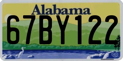 AL license plate 67BY122