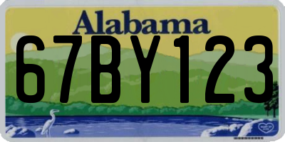 AL license plate 67BY123