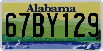 AL license plate 67BY129