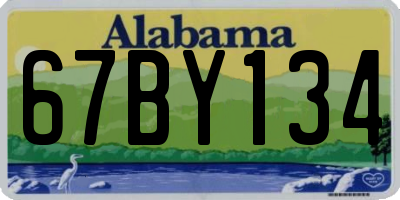 AL license plate 67BY134