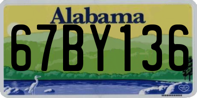 AL license plate 67BY136
