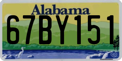 AL license plate 67BY151