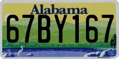 AL license plate 67BY167
