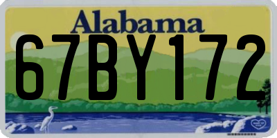 AL license plate 67BY172