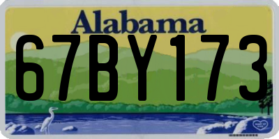 AL license plate 67BY173