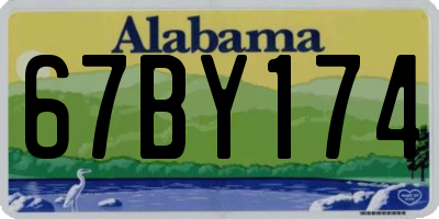 AL license plate 67BY174