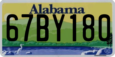 AL license plate 67BY180