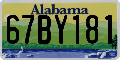 AL license plate 67BY181