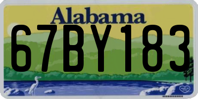 AL license plate 67BY183