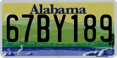 AL license plate 67BY189