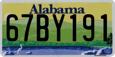AL license plate 67BY191