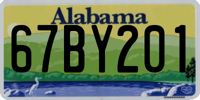 AL license plate 67BY201