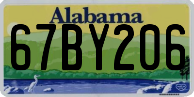 AL license plate 67BY206