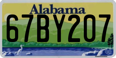 AL license plate 67BY207