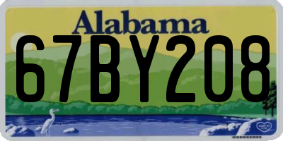 AL license plate 67BY208