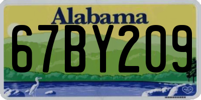AL license plate 67BY209