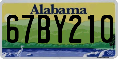 AL license plate 67BY210