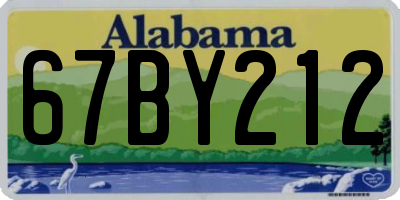 AL license plate 67BY212