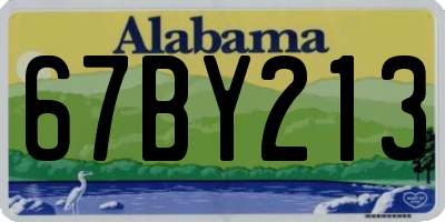 AL license plate 67BY213
