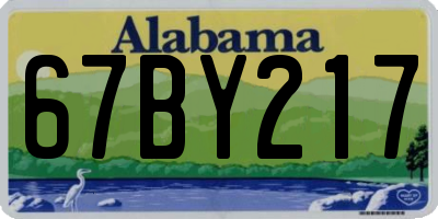 AL license plate 67BY217