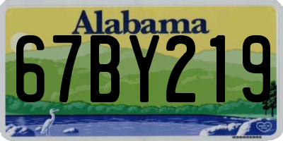 AL license plate 67BY219