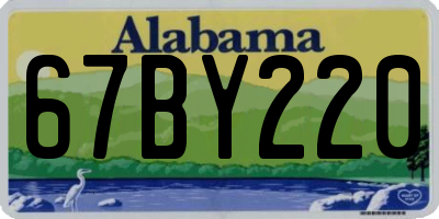 AL license plate 67BY220