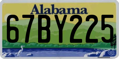 AL license plate 67BY225