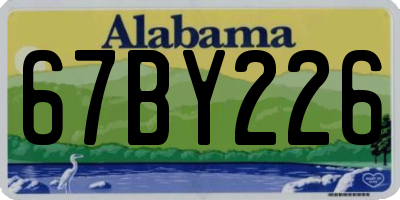AL license plate 67BY226