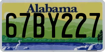 AL license plate 67BY227