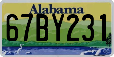 AL license plate 67BY231