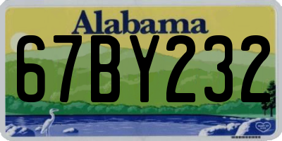 AL license plate 67BY232