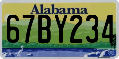 AL license plate 67BY234
