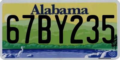 AL license plate 67BY235