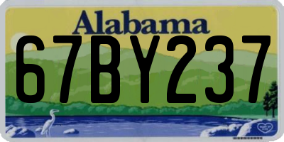AL license plate 67BY237